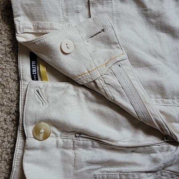 Maeve Anthropologie Colette Linen Shorts. Size 28. Cream. - Picture 4 of 11